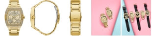 GUESS Men's Gold-Tone Stainless Steel Bracelet Watch 43x51mm